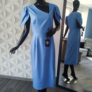 Host pick ~~~Elegant Blue Dress, Unique Design, Made in Europe